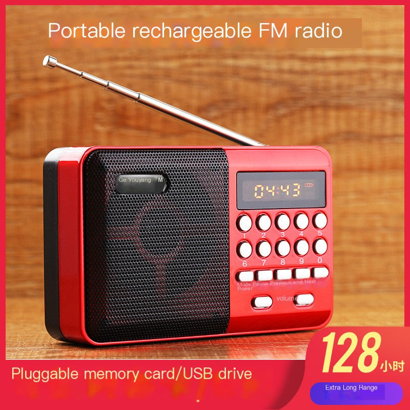 Portable FM Radio for Seniors with Rechargeable Speaker