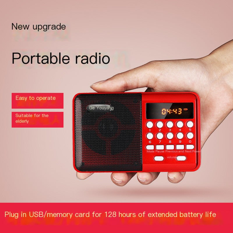Portable FM Radio for Seniors with Rechargeable Speaker