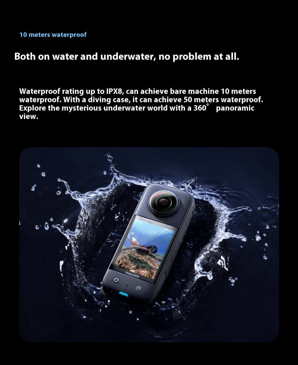 5.7K 360° Action Camera with Stabilization