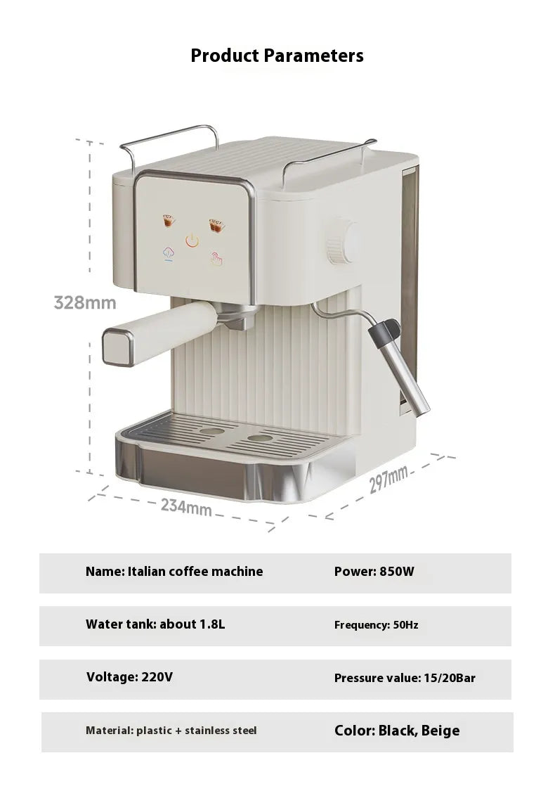 Italian Semi-Automatic High Pressure Coffee Machine