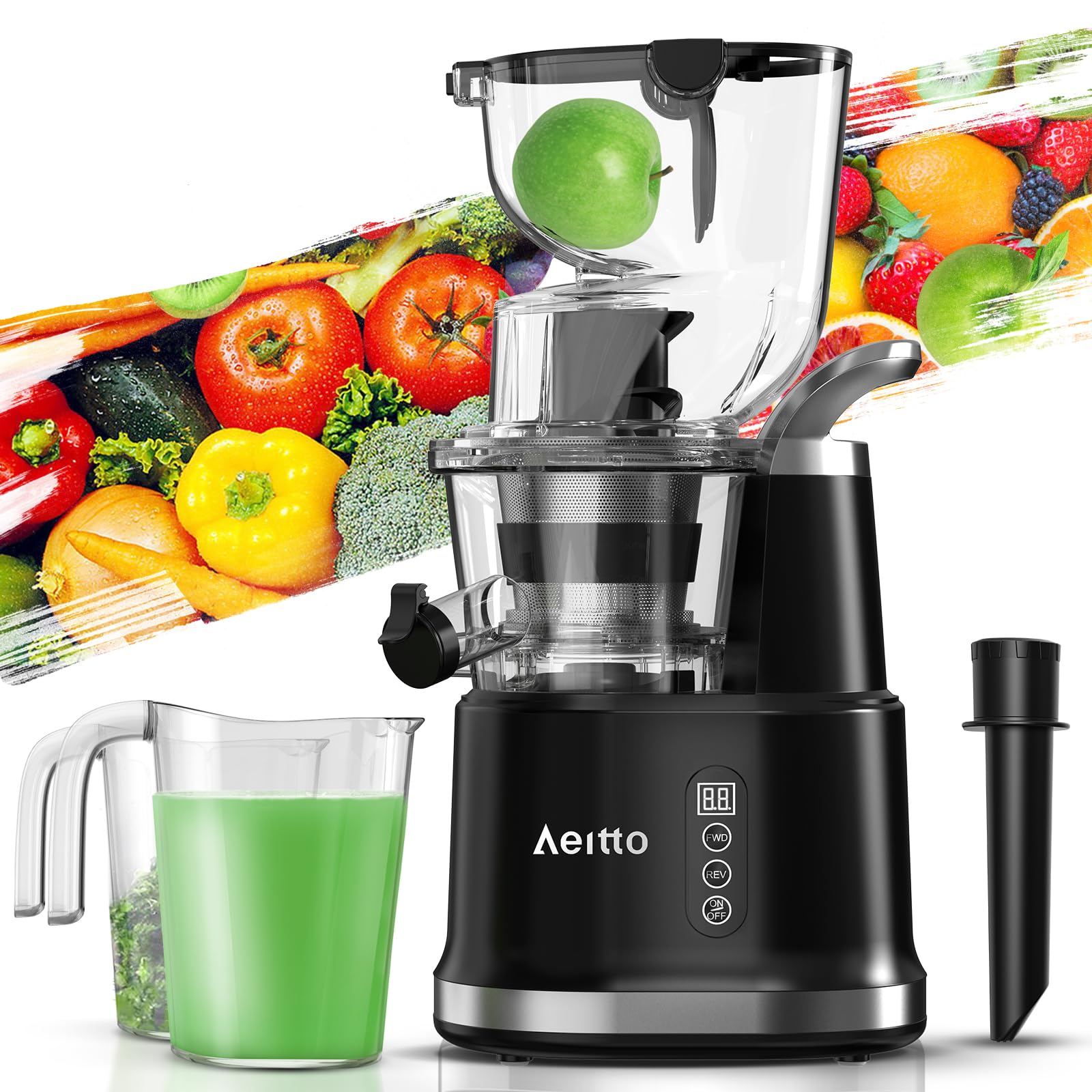 Wide-Chute Cold Press Masticating Juicer