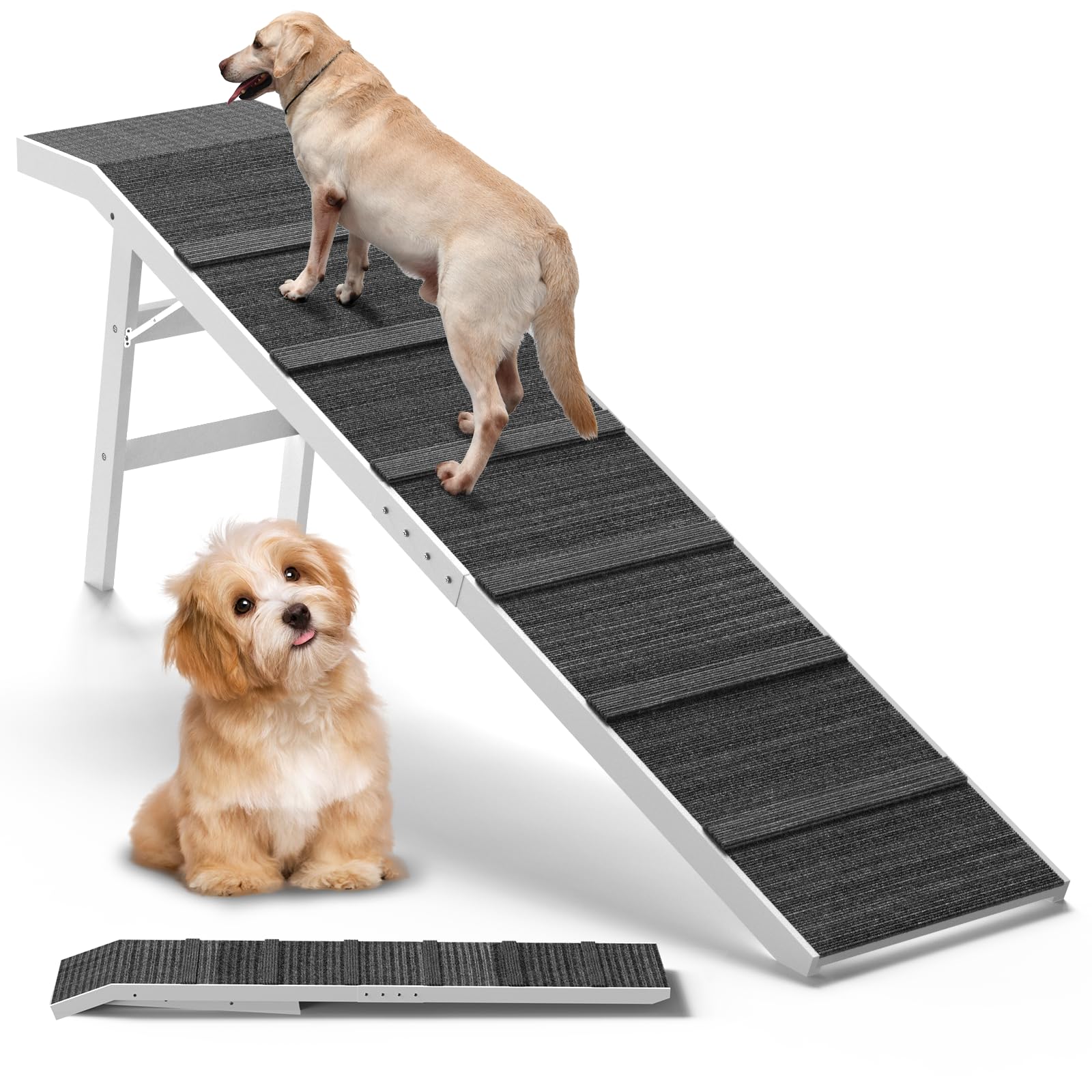 Folding Wood Dog Ramp, 74-Inch