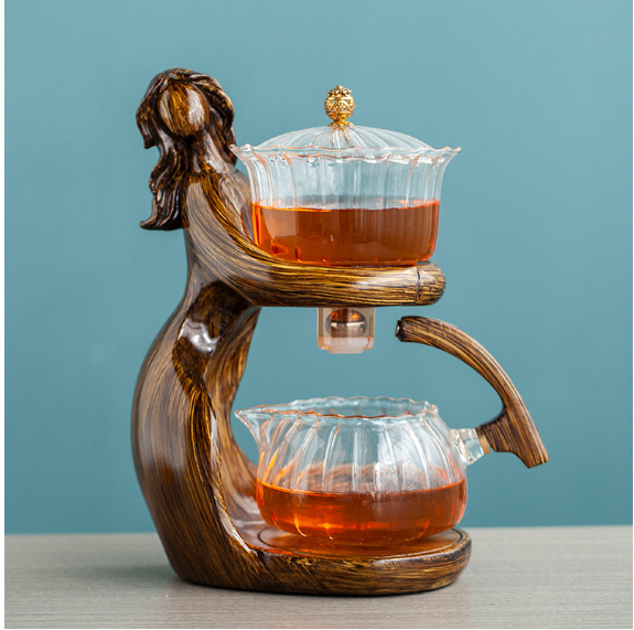 Semi-Automatic Glass Kungfu Tea Set