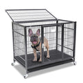 36in Stackable Metal Double-Door Dog Crate