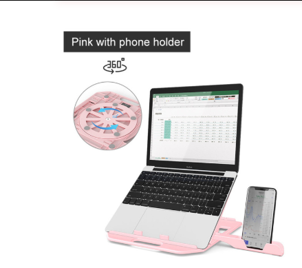 Portable Laptop Stand with Adjustable Height (Foldable)