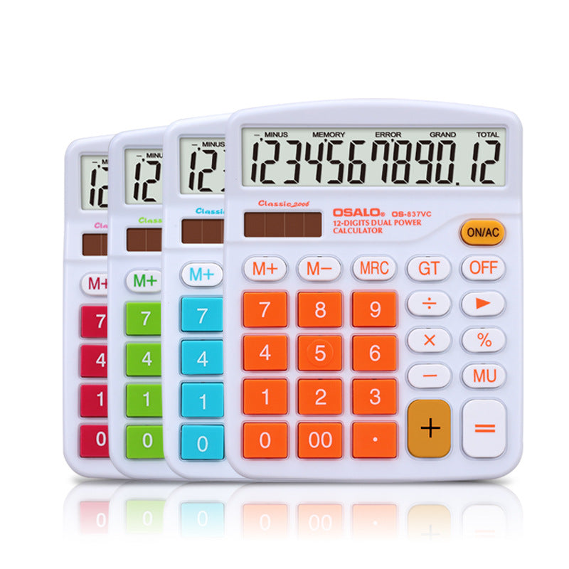 837 Solar Powered Business Calculator with 12-Digit Display
