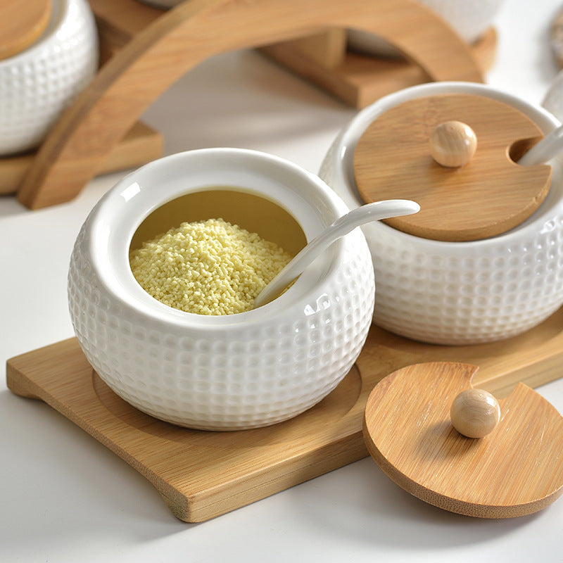 Ceramic Spice Container Set Creative Golf Design