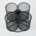 Rotating Metal Pen Holder for Desk and Makeup Brushes