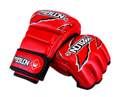 PU Gloves Wulong MMA Training Half-Finger Gloves