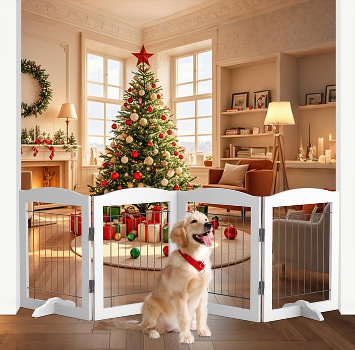 Freestanding Foldable Dog Gate