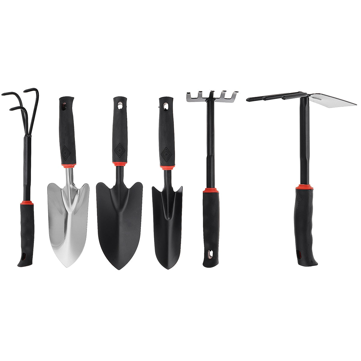 Garden Tool Set - Large Shovel, Rake, and Hoe (4 Pieces)