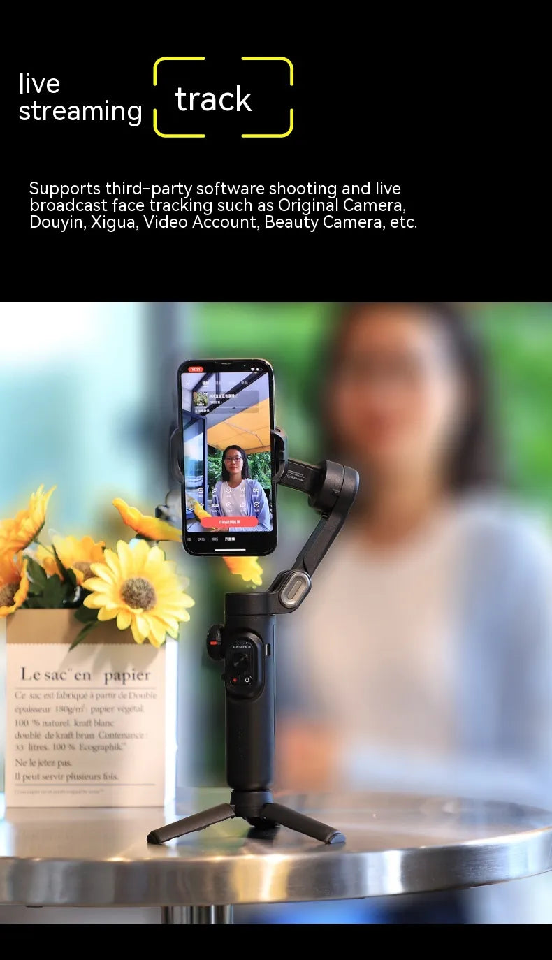 3-Axis Handheld Gimbal Stabilizer for Smartphones Anti-Shake