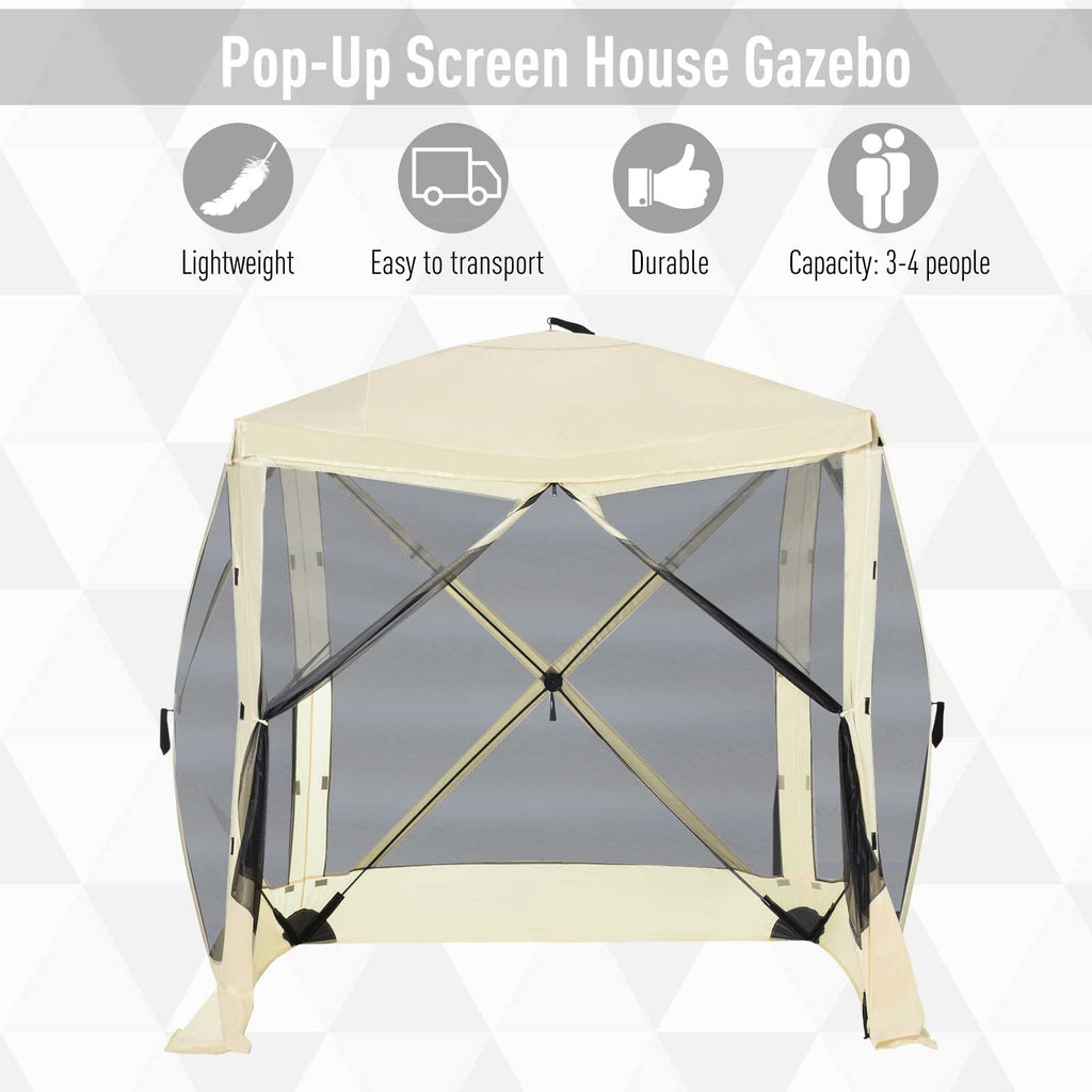 7x7ft Pop-Up Camping Canopy Gazebo Tent