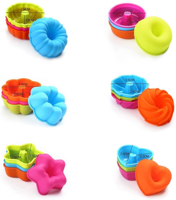 24 Silicone Molds for Baking Muffin Cake Cups