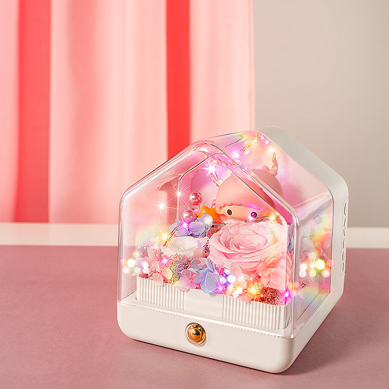 Bluetooth Speaker with Creative Flower Night Light