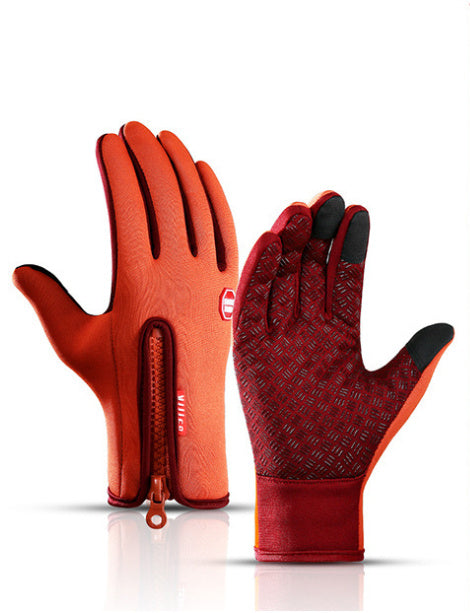 Winter Gloves Touch Screen Riding Motorcycle Waterproof Sports Gloves With Fleece