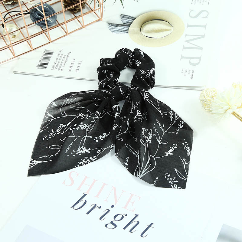Chiffon Bow Hair Tie for Beach Travel Decoration