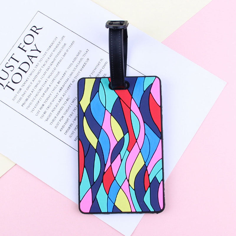 PVC Soft Glue Luggage Tag with Silicone Rod Case