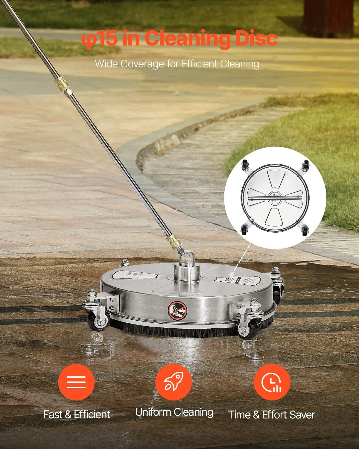 15" Pressure Washer Surface Cleaner