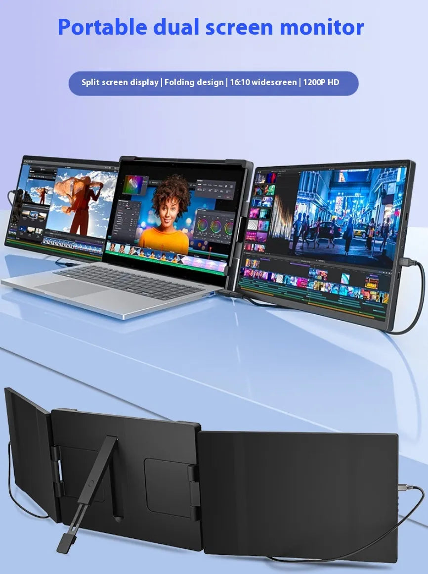 14.1-Inch Portable Dual-Screen Monitor