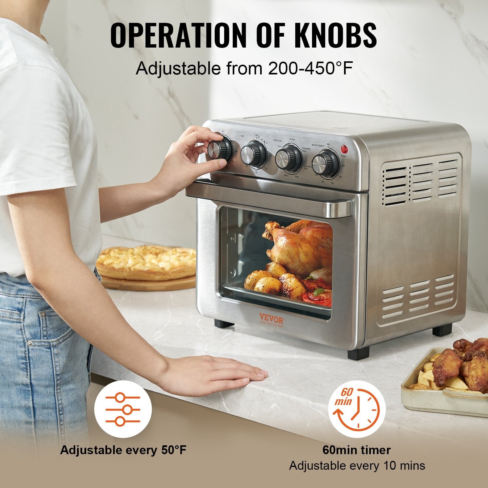 7-in-1 Air Fryer Toaster Oven, 18L, 1700W