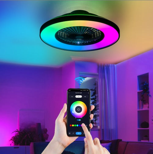 23-Inch Ceiling Fan with LED RGB Light