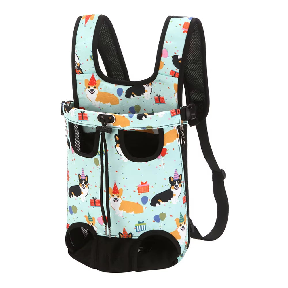 Adjustable Cat Carrier Bag Pet Double Shoulder Backpack