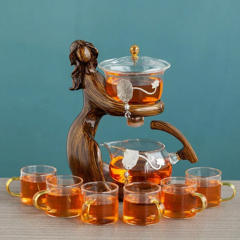 Semi-Automatic Glass Kungfu Tea Set