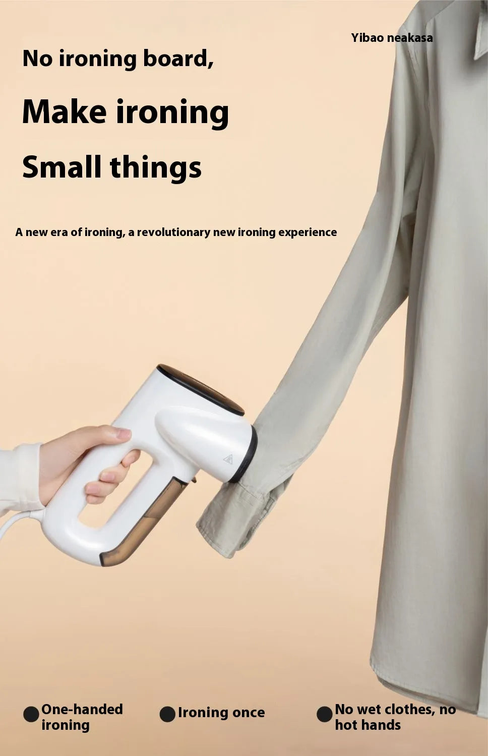 Portable Handheld Garment Steamer with Suction