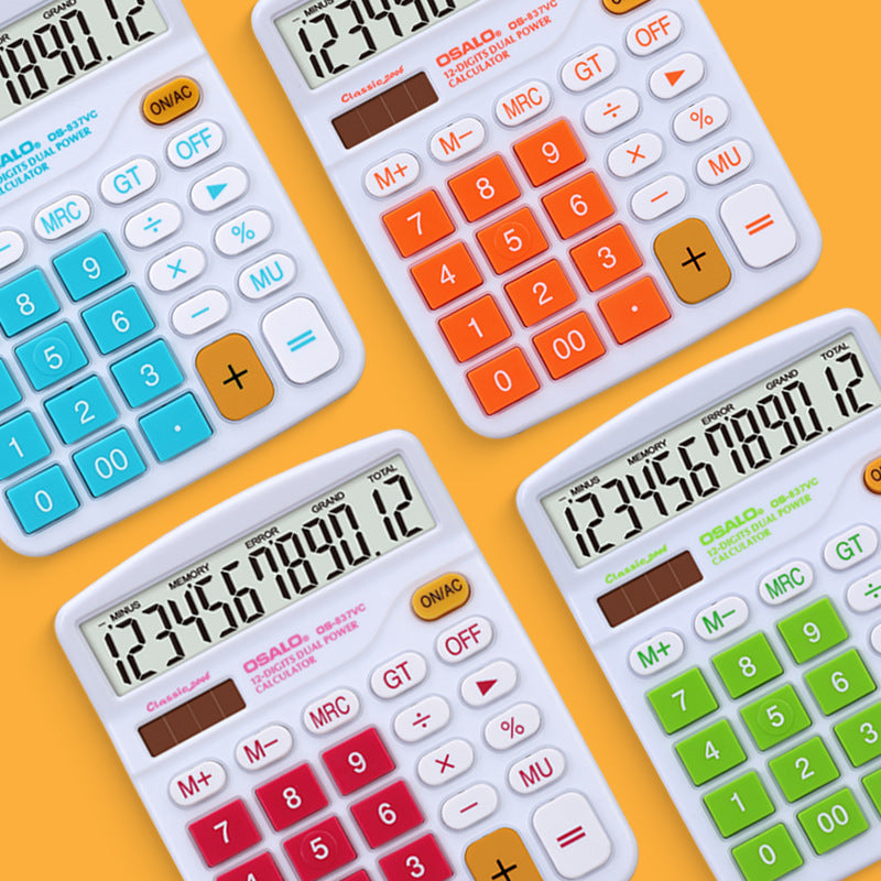 837 Solar Powered Business Calculator with 12-Digit Display