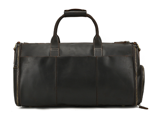 Vintage Leather Duffle Travel Bag