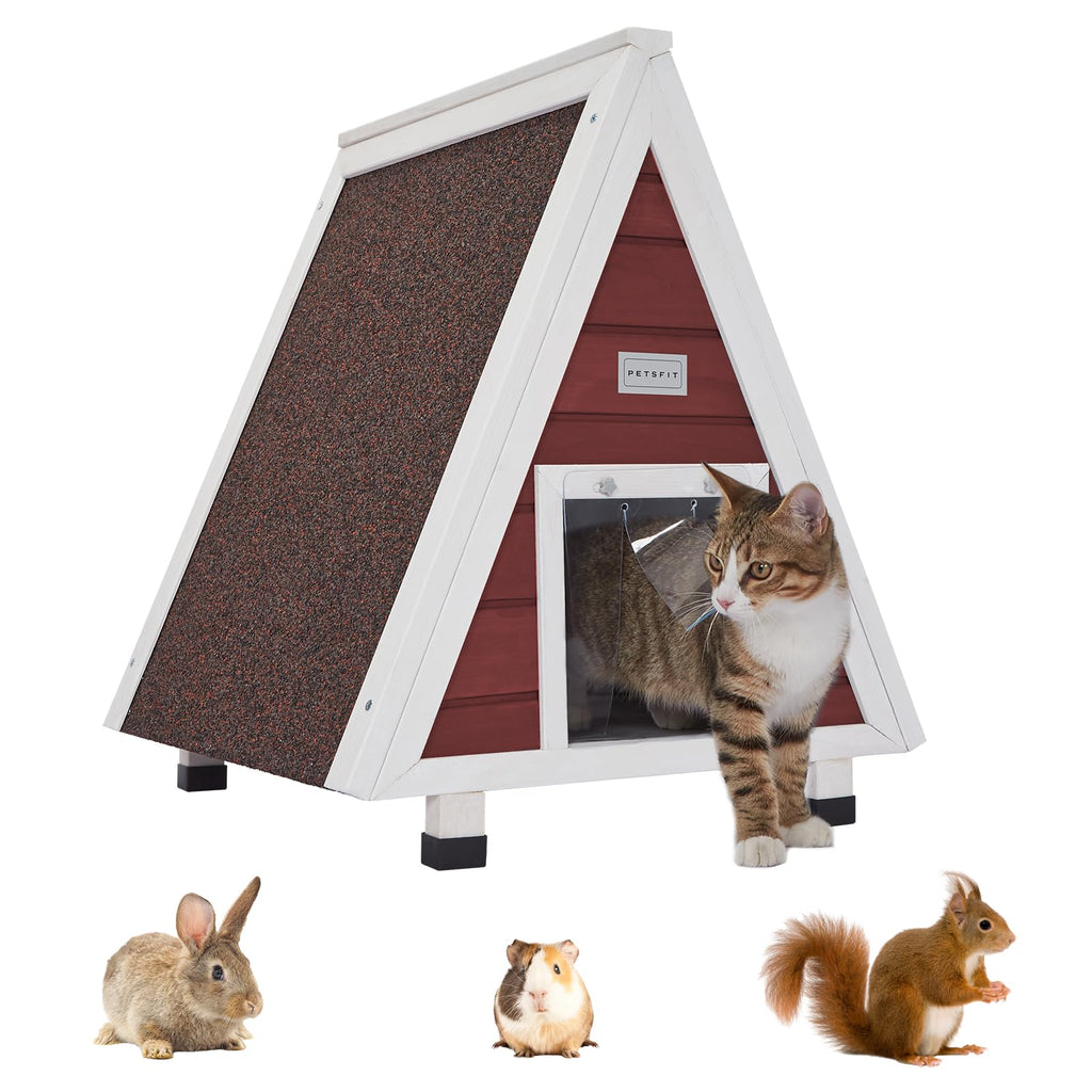 Petsfit Weatherproof Cat House with Escape Door