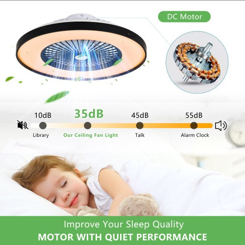 23-Inch Ceiling Fan with LED RGB Light