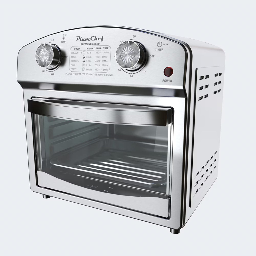 12L Stainless Steel Air Fryer, Dual Knob Control