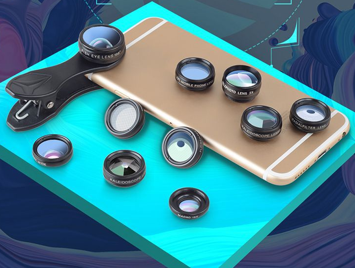 10-in-1 Smartphone Lens Kit with Fisheye and Macro Filters