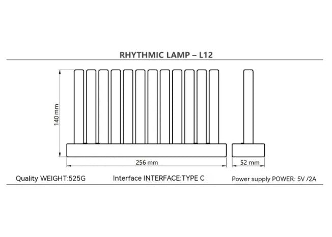 Music-Reactive RGB Tube Lamp