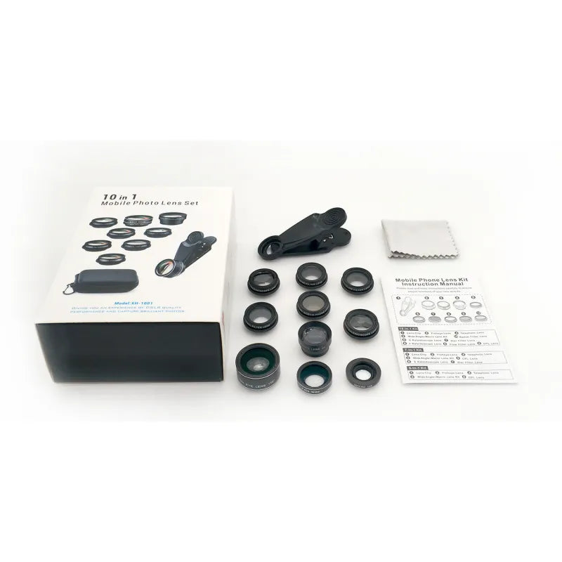 Wide-Angle Macro Fisheye Lens Ten-in-One Suit External Camera Lens