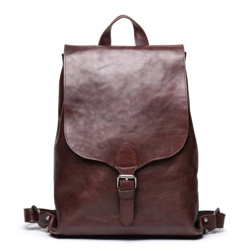 Women's Waxed Cowhide Leather Backpack