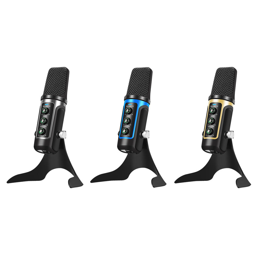 USB Microphone with Built-in Sound Card for Recording