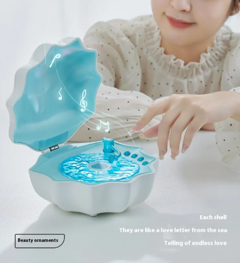Mini Bluetooth Shell Speaker with Light