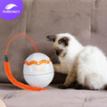 Interactive Cat Toy Dino Egg White Automatic Toy with 360 Degree Rotation
