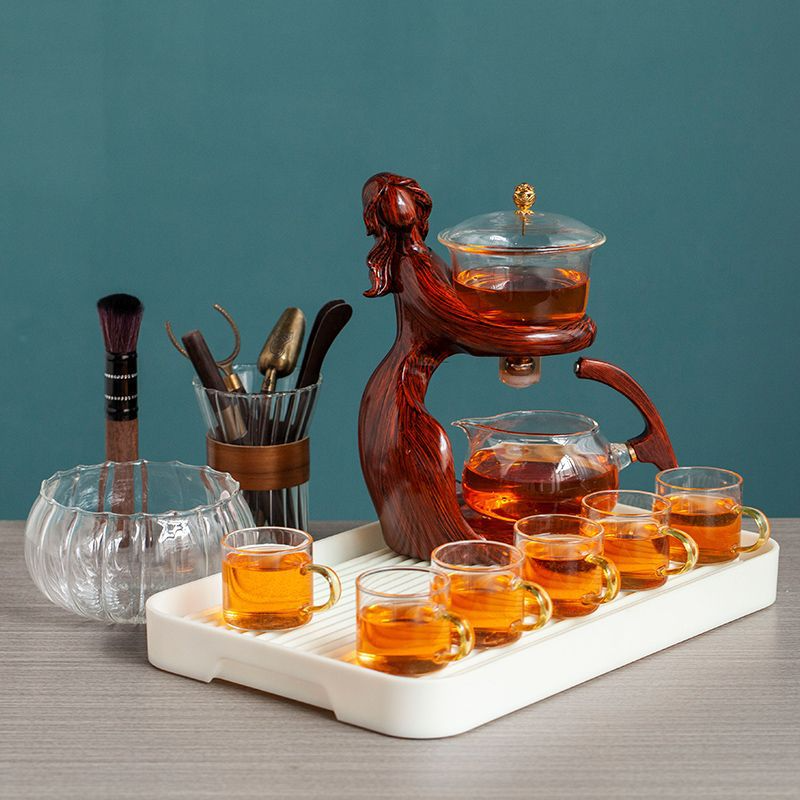 Semi-Automatic Glass Kungfu Tea Set