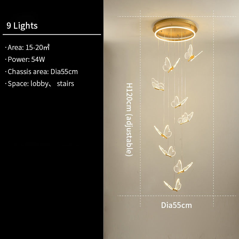 Modern Loft Spiral Chandelier