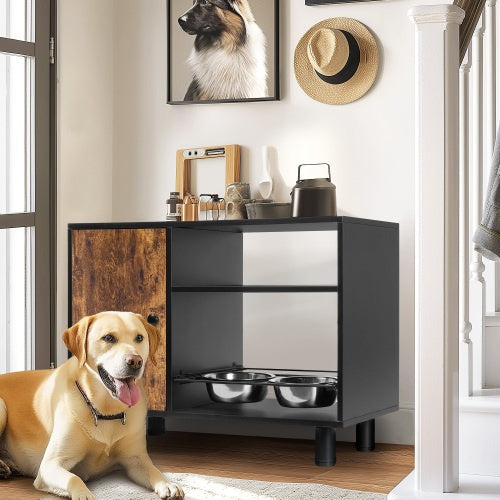 Pet Feeder Station with Pull-Out Bowls