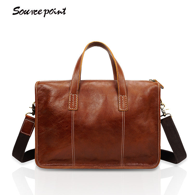 Vintage Leather Messenger Bag