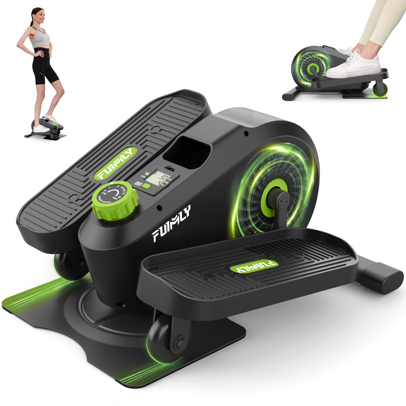 FUNMILY 2-in-1 Under-Desk Elliptical & Bike Pedal Exerciser