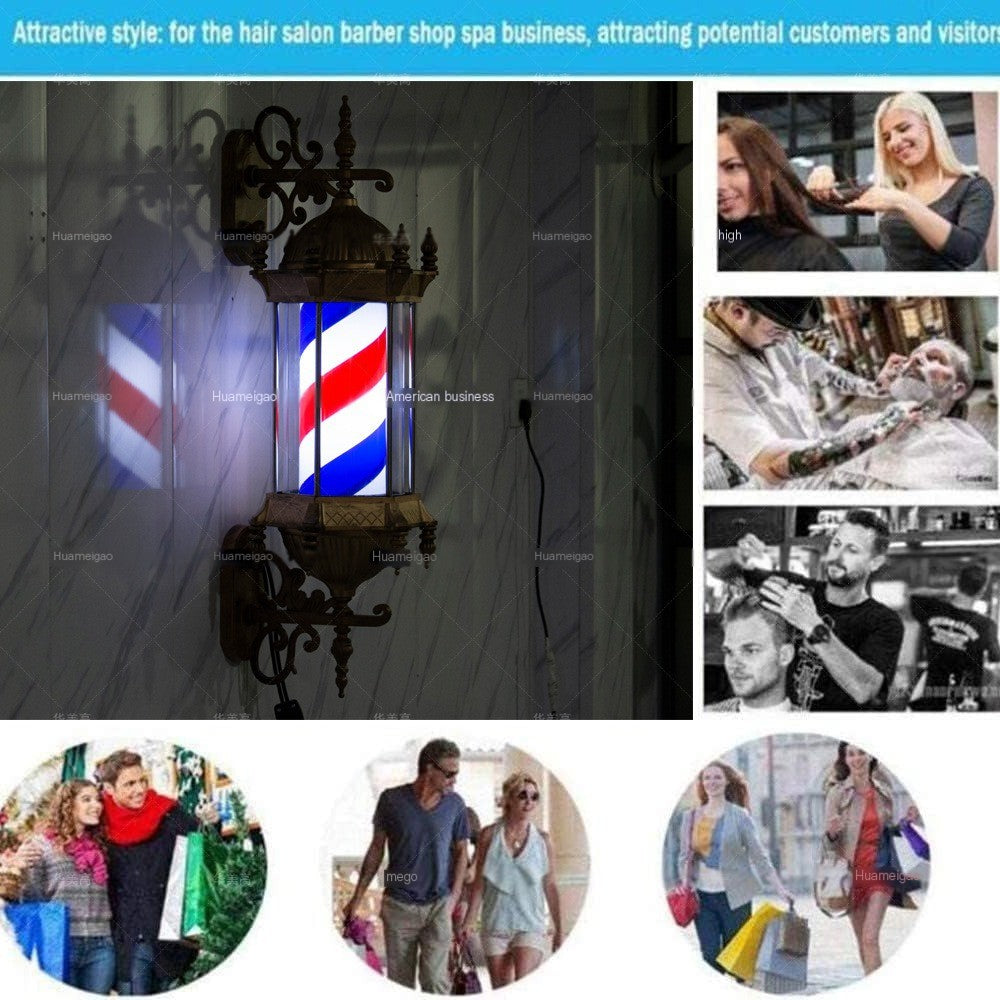 Vintage LED Barber Shop Wall Sign