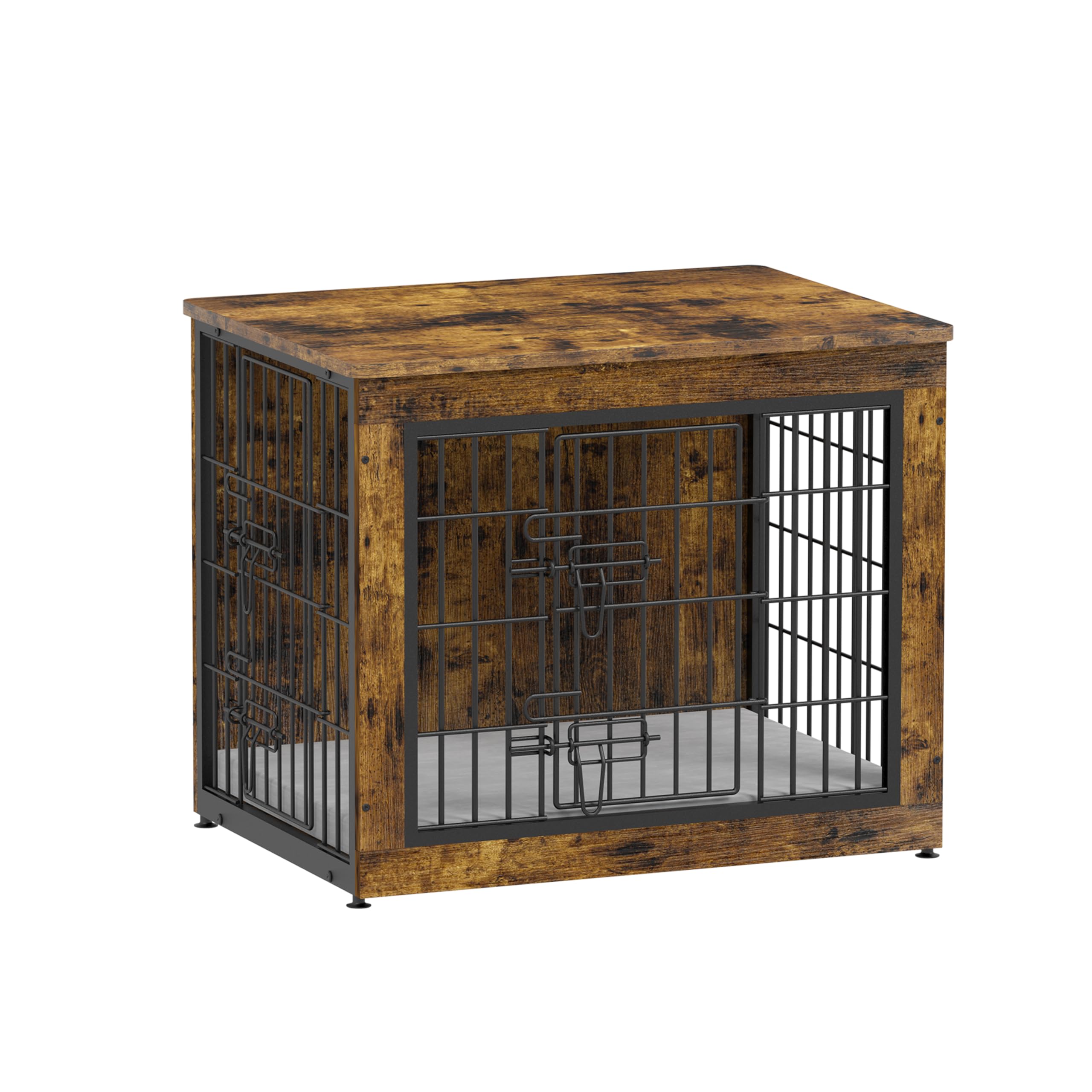 27-Inch Wooden Dog Crate End Table with Cushion