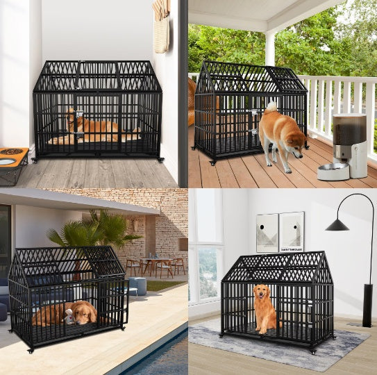 Heavy-Duty XL Dog Crate, 54-Inch, Roof Top