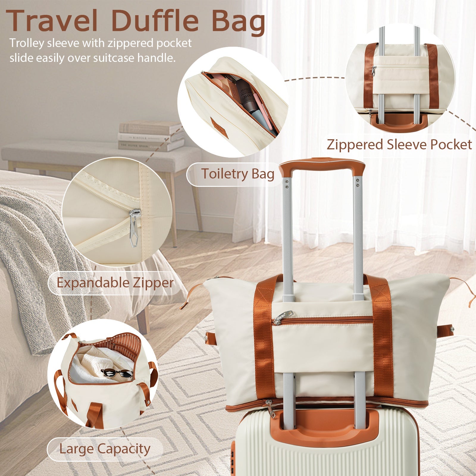 Hard-Shell 3-Piece Luggage Set with TSA Lock